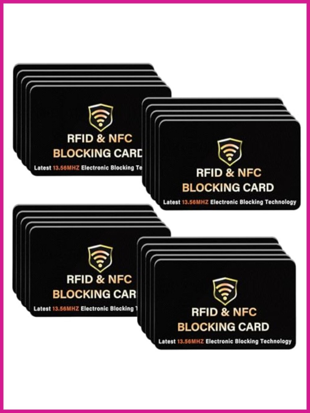 20 Pack RFID Blocking Cards for Credit Debit ID Card Protection